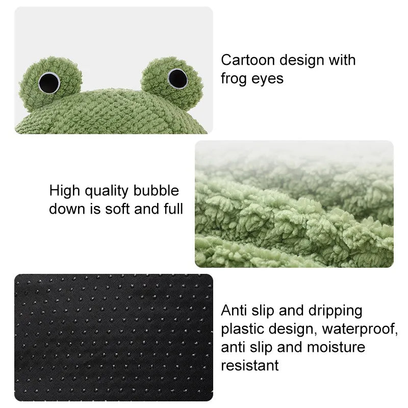 Cute Frog Dog Bed | Soft Plush Warm Pet Sofa