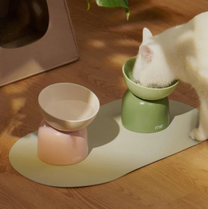 Sugar Bean Ceramic Double Pet Bowls For Cat and Small Dogs