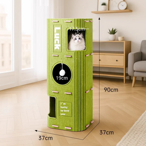 Three-Tier Felt Cat Climbing Tower