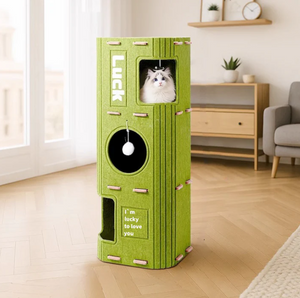 Three-Tier Felt Cat Climbing Tower